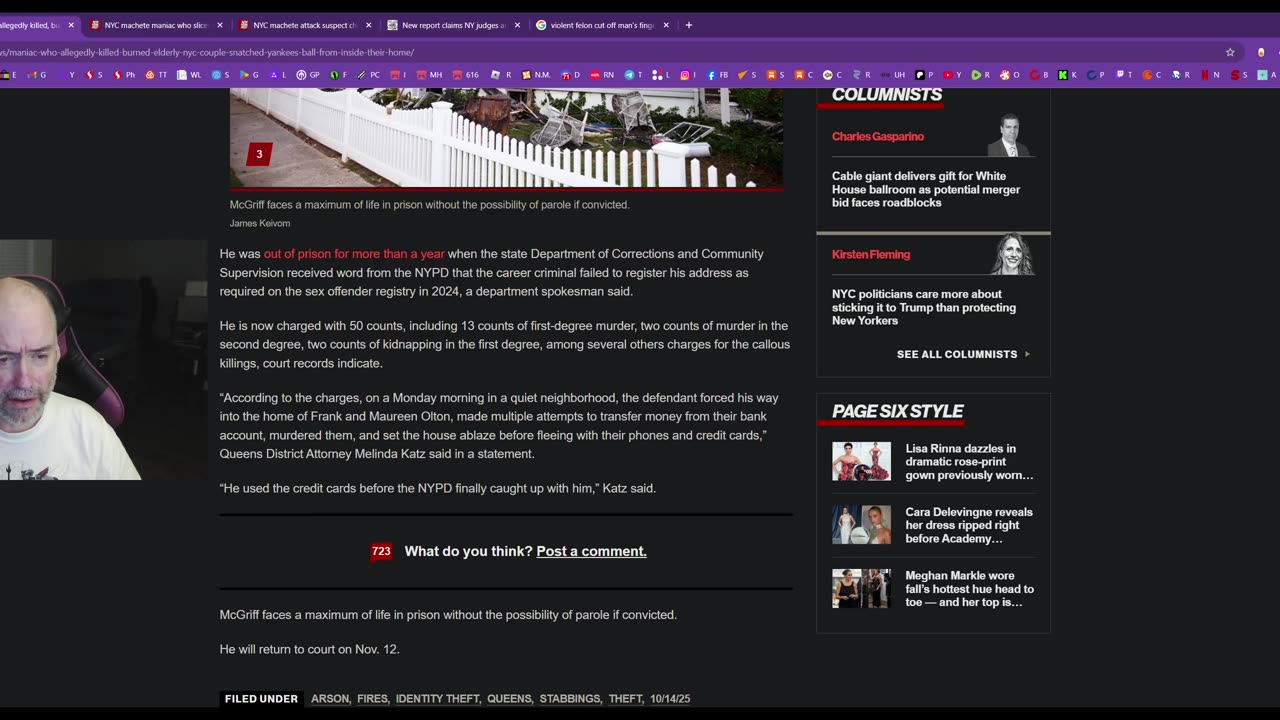 Violent felon murders a cancer survivor