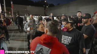 Oliya Scootercaster Two separate fights nearly break out outside Portland ICE Detention Center