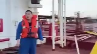 🔥 A video from the Russian shadow fleet tanker Kairos, which was hit and blown up