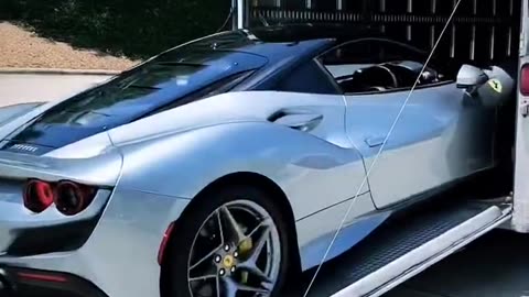 Check Out This Ferrari as It Rolls Out of an Enclosed Trailer!