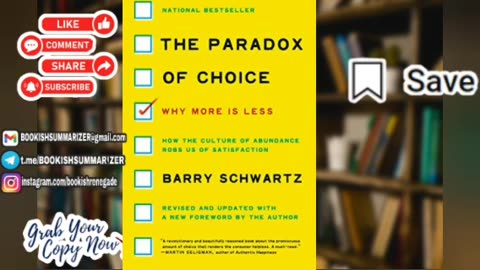 📚 The Paradox of Choice by Barry Schwartz _ Audiobook