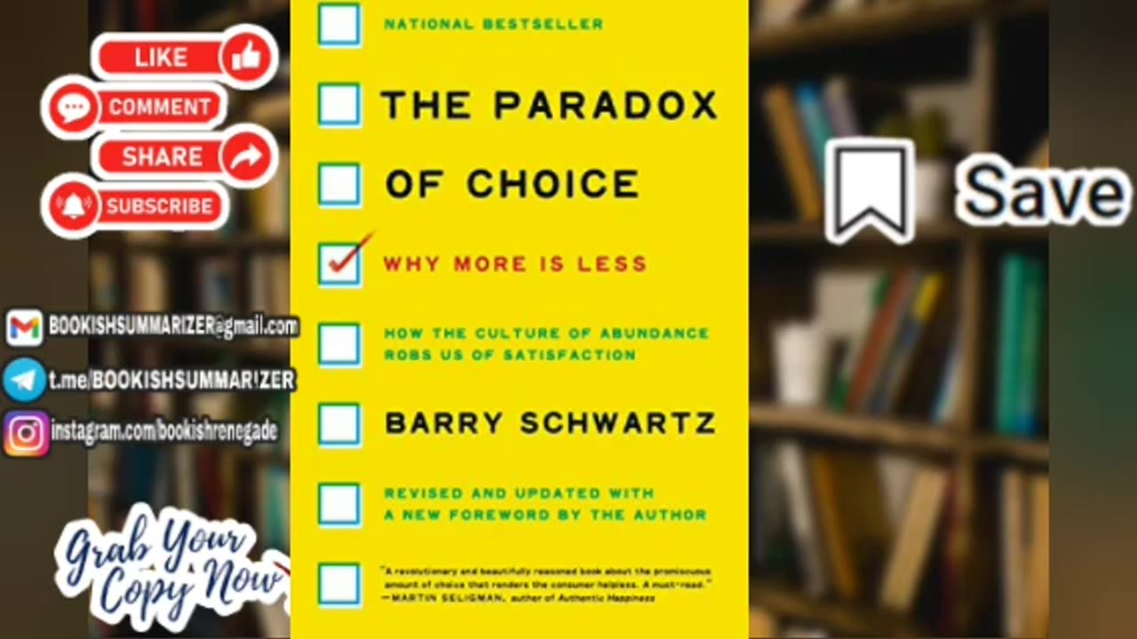 📚 The Paradox of Choice by Barry Schwartz _ Audiobook