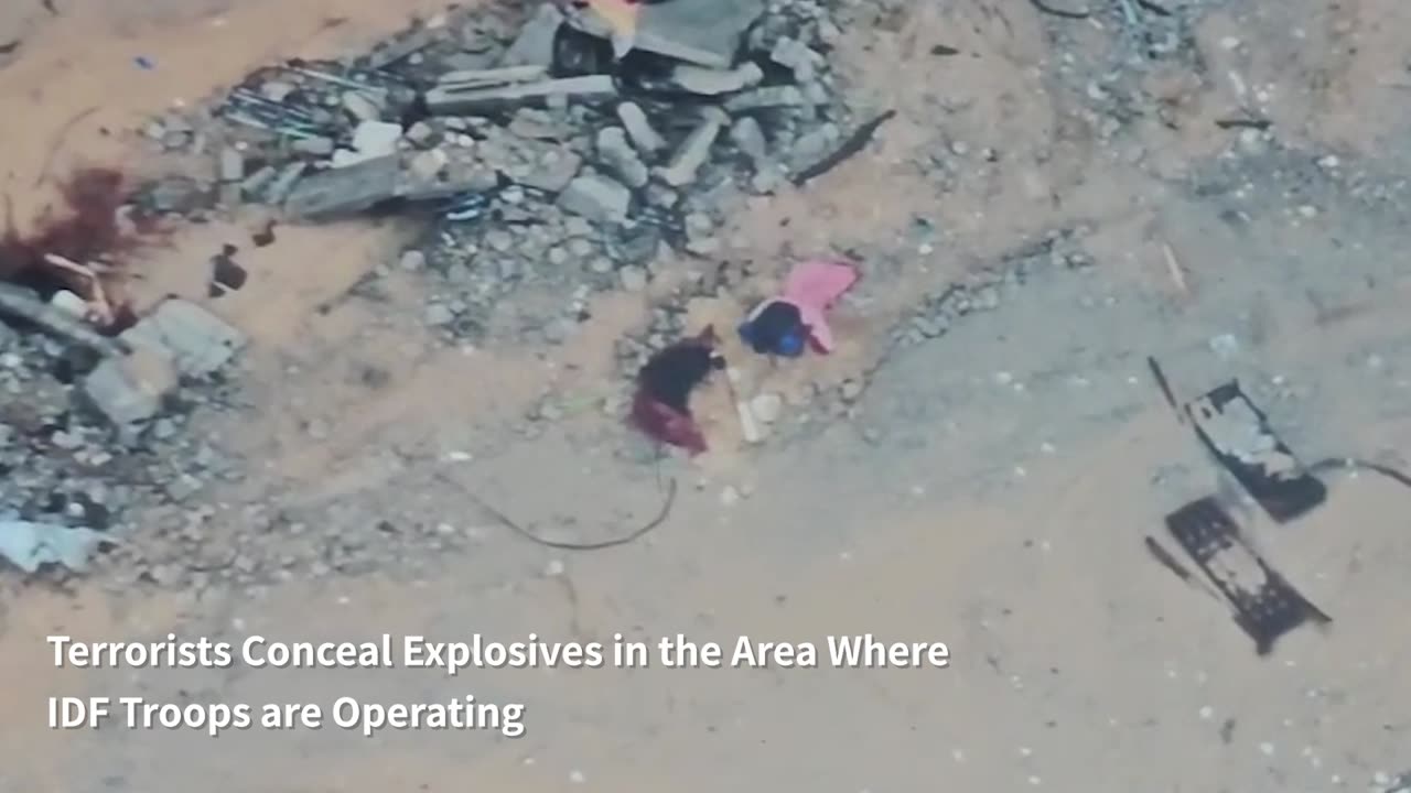 Drone footage of terrorists planting explosives only meters away from the troops: