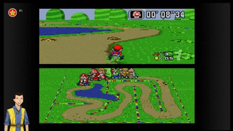 Super Mario Kart (SNES-SOs) 50cc Flower cup!