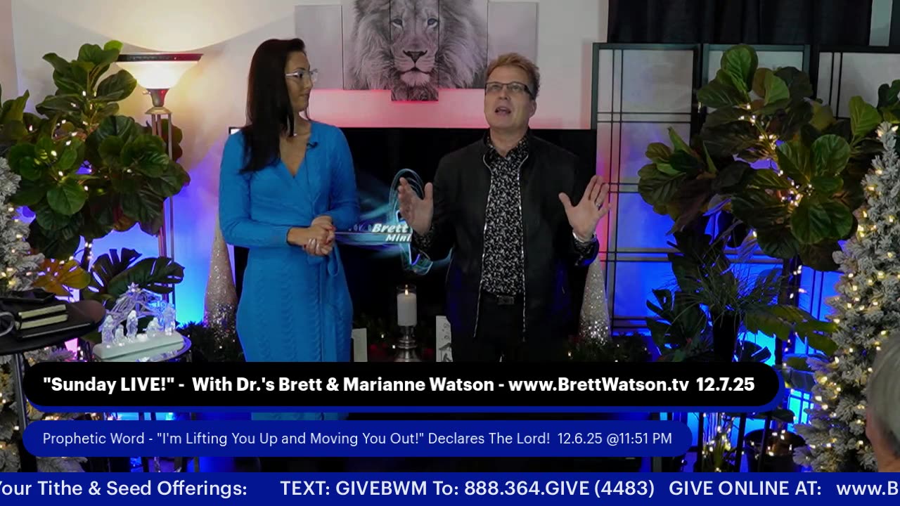 Live - Dr.'s Brett & Marianne Watson - Prophetic Word!