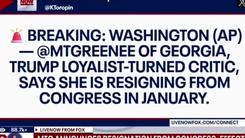 🚨BREAKING 🚨 MTG Resigns!!!