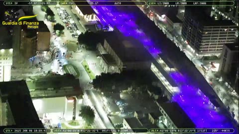 Blitz Finanza, carabinieri e Polizia su Fontivegge, video dall'elicottero