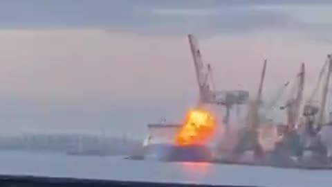 Ukrainian Shadow Fleet Ship Struck by Russian Geran Drone