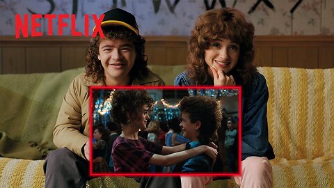 Gaten Matarazzo and Natalia Dyer React To The Snowball Dance Scene | Stranger Things | Netflix