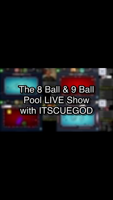 The 8 Ball & 9 Ball Pool LIVE Show with ITSCUEGOD