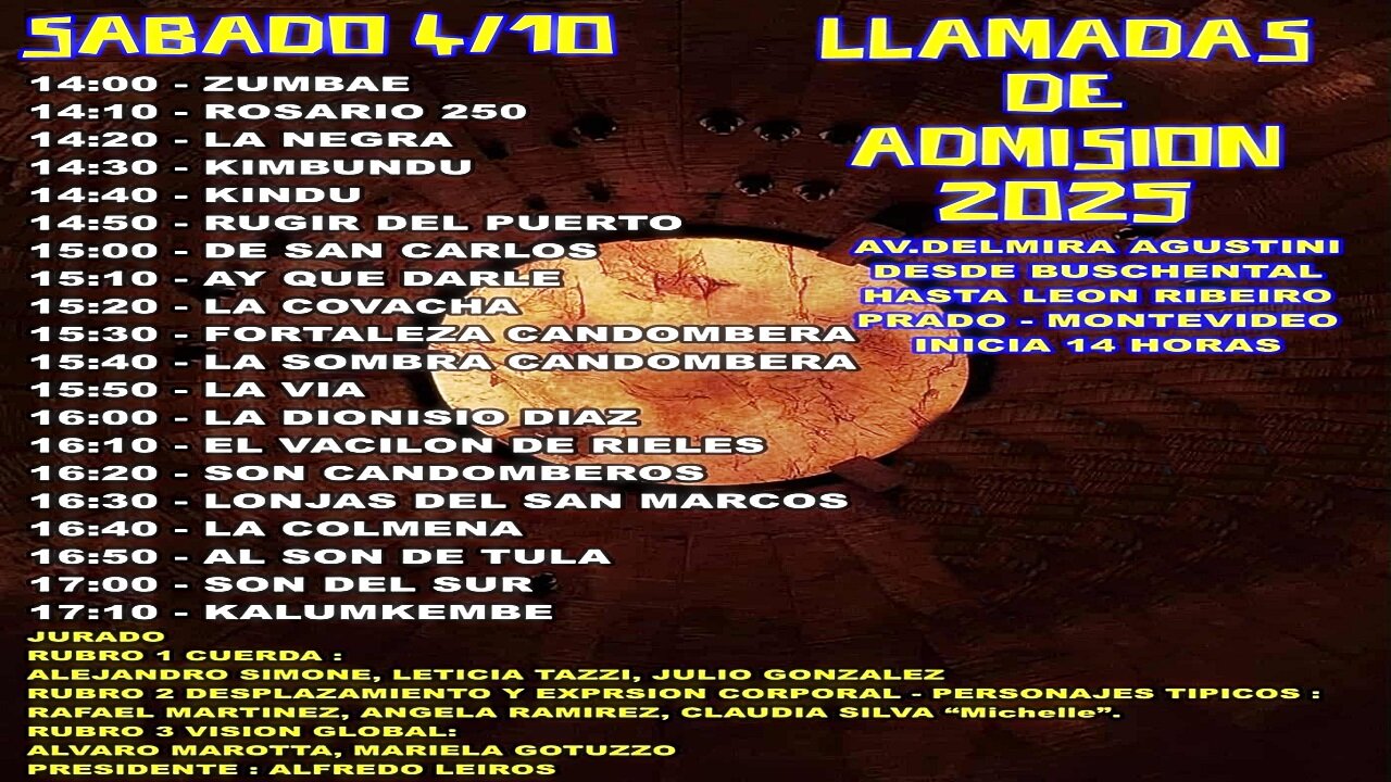 2da. Jornada de Llamadas de Admisión - Montevideo (28/09/2025)