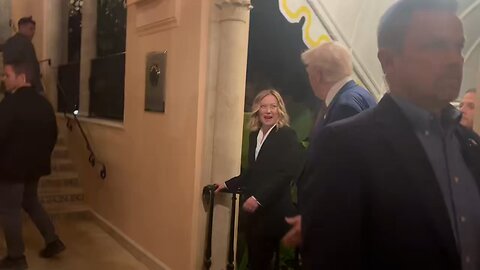 President Trump hosts PM Georgia Meloni of Italy at Maralago.