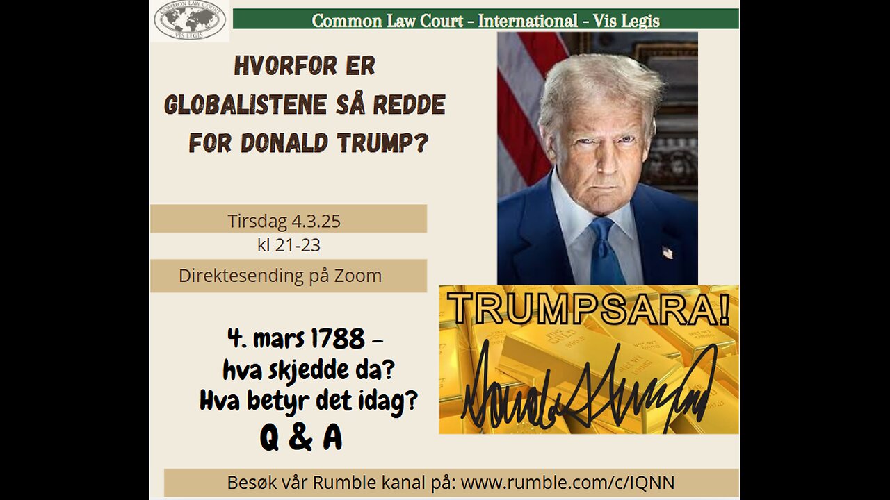 4.3.25: Hvorfor er globalistene redde for Donald Trump?