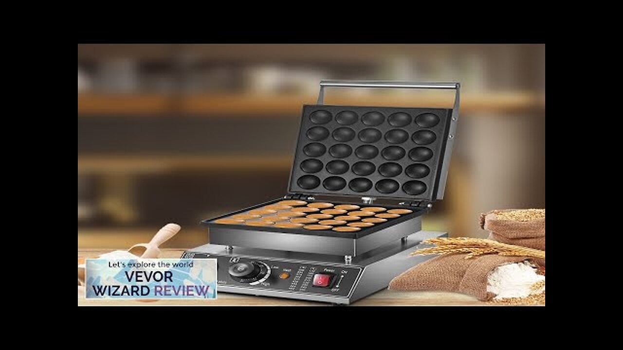 VEVOR Mini Dutch Pancake Maker 1.7-Inch Diameter Mini Pancake Poffertjes Machine Electric Review