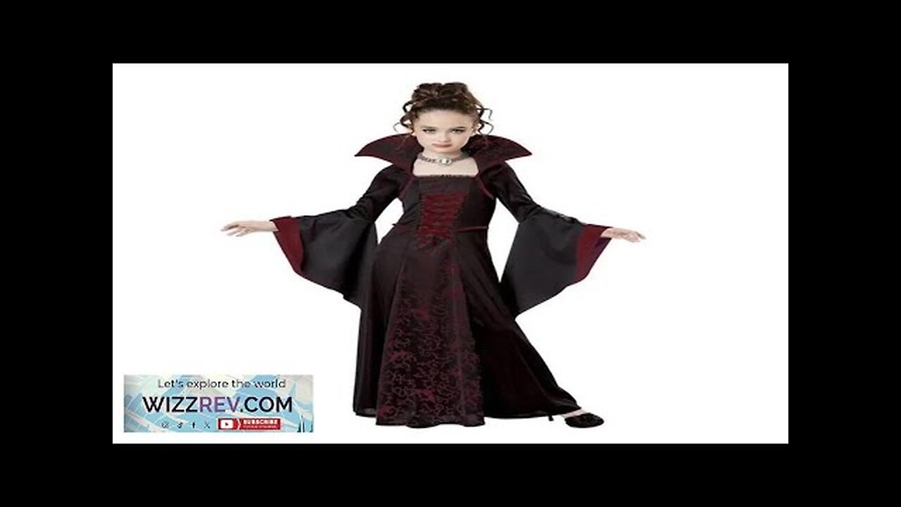 Halloween Witch Vampire Cosplay Costume for Kids Girls Disfraz Carnival Dress Review