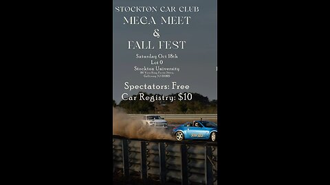 Stockton College Car Show , October 18th, sponsored by Far From Dead Motorsports