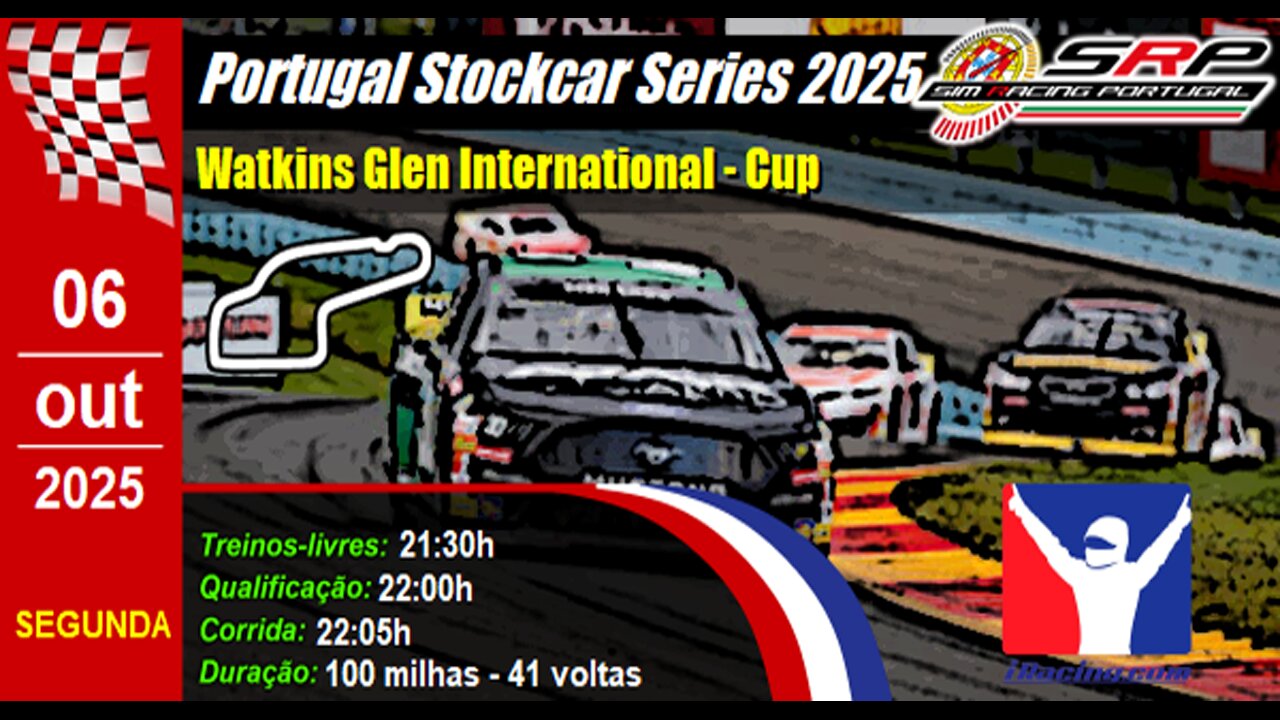 🇵🇹 [iRacing Live] 🇵🇹 Portugal Stockcar Series 2025 @ Watkins Glen International - Cup