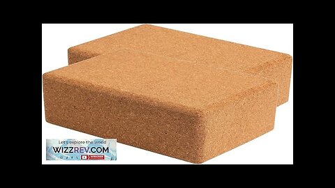 Cork Yoga Blocks 2 Pack Set -Natural Cork from Portugal 9"x6"x4" Yoga Review