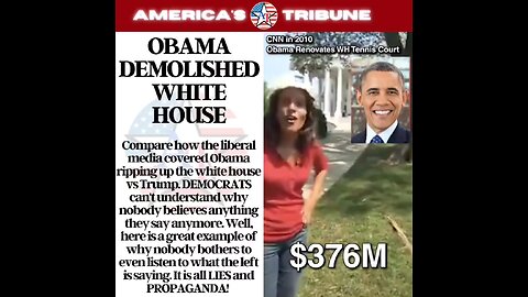 OBAMA DEMOLISHED WHITE HOUSE! Compare liberal media actio. vs Trump