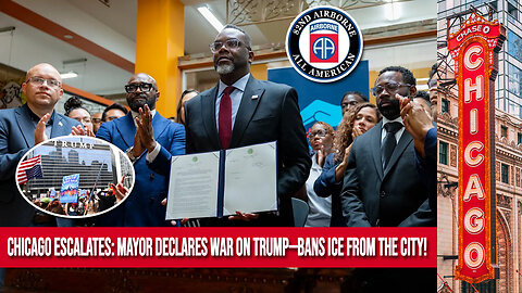 Chicago Declares 𝐖𝐀𝐑 on Trump! Mayor Johnson Signs “No ICE Zone” Executive Order!