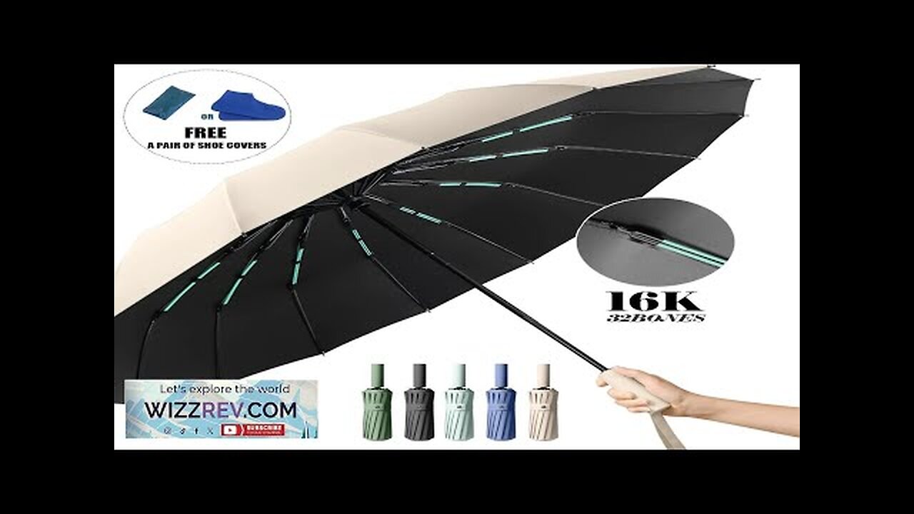 16K Double Bones Large Umbrella for Men Women Windproof Umbrellas Automatic Folding Review