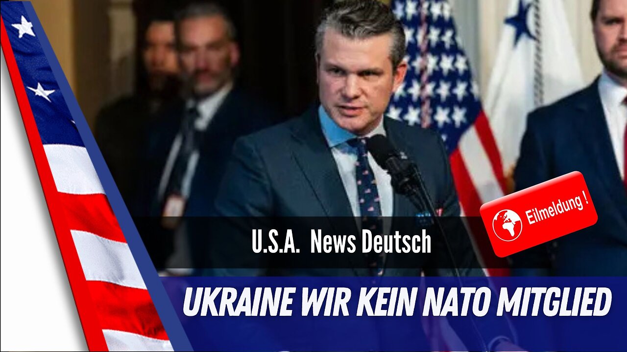 USA Schock: US-Verteidigungsminister Pete Hegseth erklärt – Ukraine wird niemals NATO-Mitglied!“