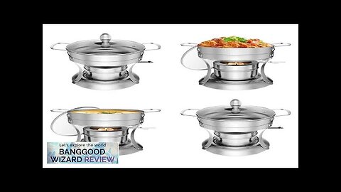 Warmounts 1QT Chafing Dish Buffet Set Individual Single Shabu Hot Pot Stainless Review