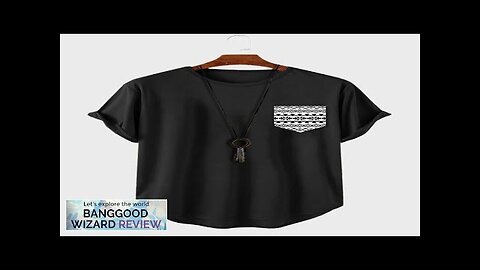 ChArmkpR Mens Ethnic Geometric Print Chest Pocket Curved Hem Short Sleeve T-Shirts Review