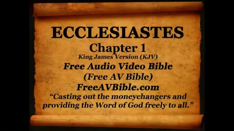 Ecclesiastes KJV read along audio bible with piano worship music in the backgrounduwe video