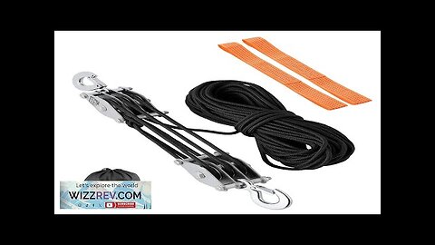 4400 lbs Rope Hoist Pulley System Block and Tackle 5:1 Lifting Ratio Review