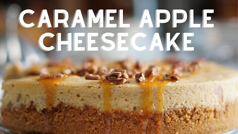 This is HAPPINESS Caramel Apple Cheesecake Recipe