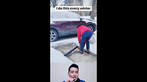 Así quitan la nieve de los autos