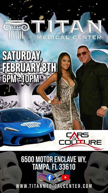 #TitanMedical presents 14th Annual Cars & Couture Collector's Gala on 2/8 at the Motor Enclave!