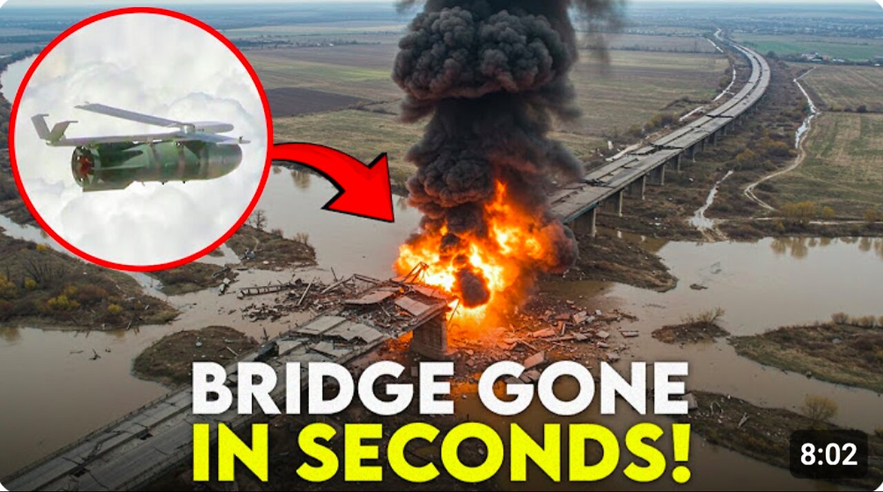 Devastation! Watch Russia's attack destroy a Ukrainian bridge!