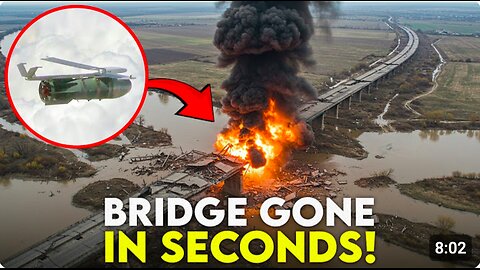 Devastation! Watch Russia's attack destroy a Ukrainian bridge! 