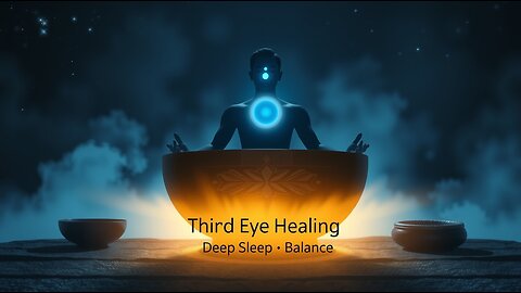 Tibetan Singing Bowl Meditation 🌌 Third Eye & Sleep Chakra Healing
