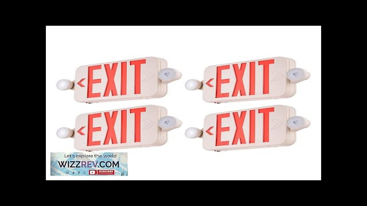 VEVOR LED Exit Sign with Emergency Lights Two LED Adjustable Heads Emergency Review