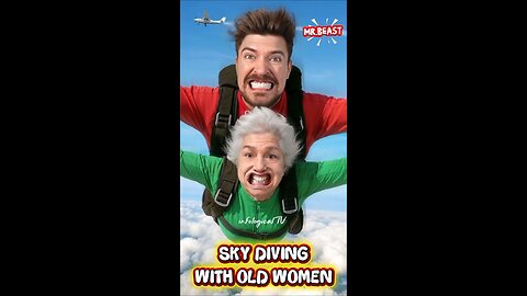Mr.Beast Sky Diving With An Oldy Women