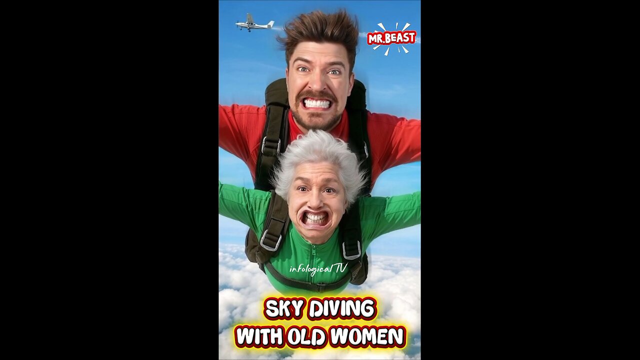 Mr.Beast Sky Diving With An Oldy Women