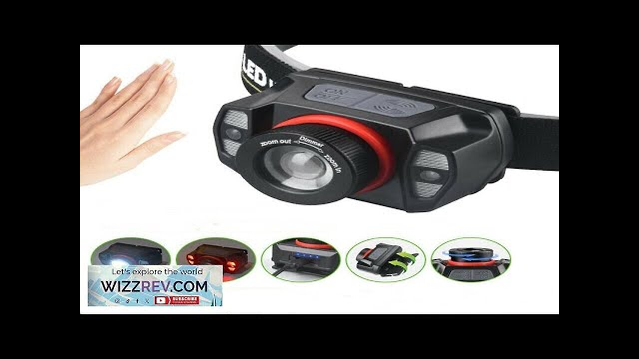 XPE+LED Strong Light Headlamp Built-in Battery USB Charging Wave Sensing Zoom Strong Review