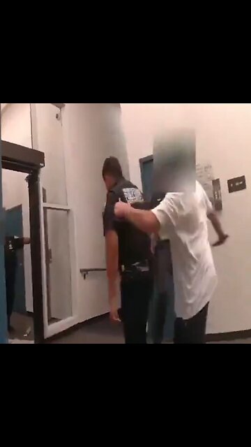 Man stabs police in court house. Finds out the hard way, bad idea. Instant Karma