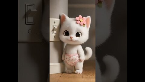 Cat Cartoon Video 😹💨 Kitten Turns on Fan and Orange Cat Flies Away!
