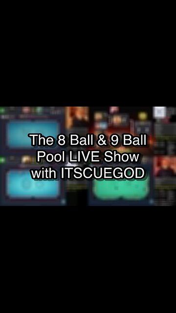 The 8 Ball & 9 Ball Pool LIVE Show with ITSCUEGOD