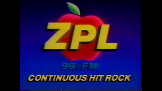 February 14, 1987 - Ad for WZPL 99 1/2 FM & WTTV Sunday Movies Promo