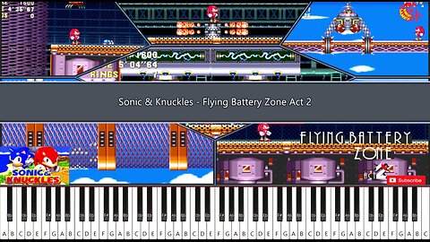 Sonic & Knuckles - Flying Battery Zone Act 2 Piano MIDI