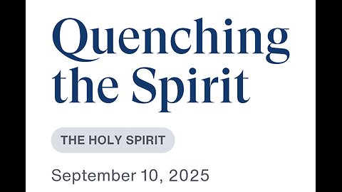 TRAUMA is USED TO QUENCH THE HOLY FIRE