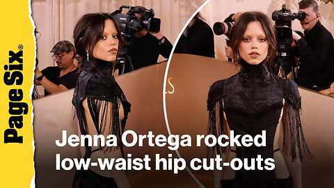 Jenna Ortega rocked low-waist hip cut-outs on Golden Globes red carpet
