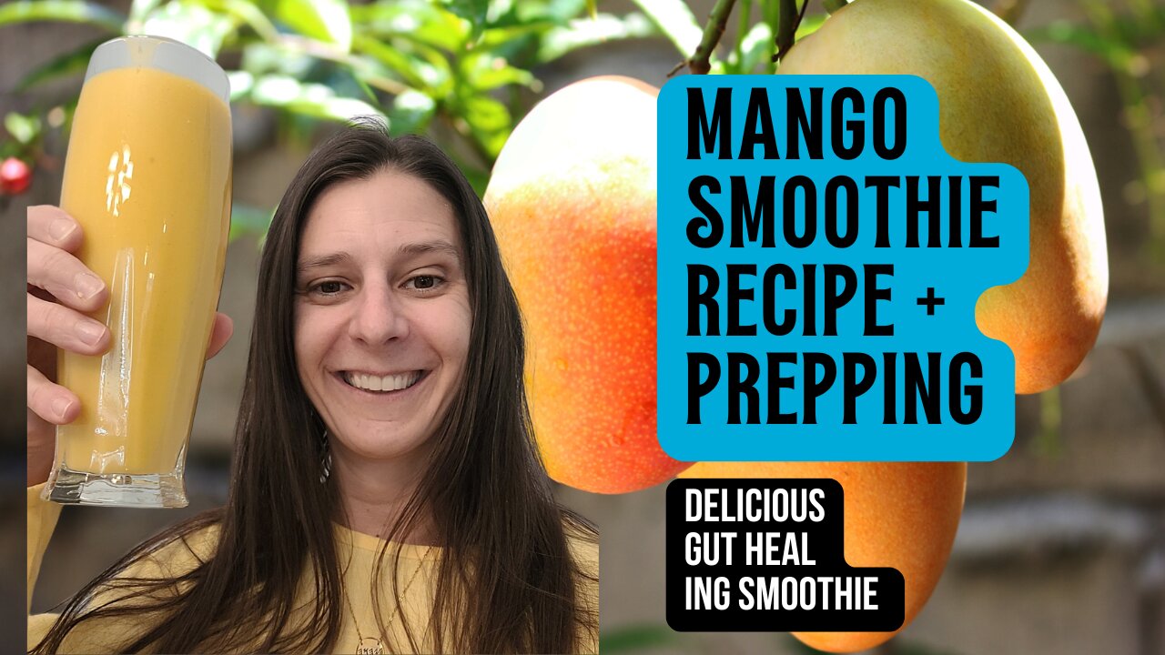 Mango Smoothie Recipe + Prepping Frozen Mango Chunks for the Freezer