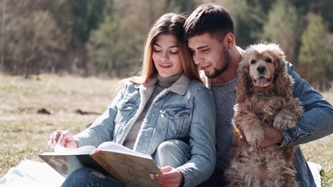 Lovely Couple with dog