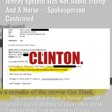 Fact Check: 'Bubba' Reference In Epstein Email Not About Trump And A Horse -- Spokesperson Confirmed